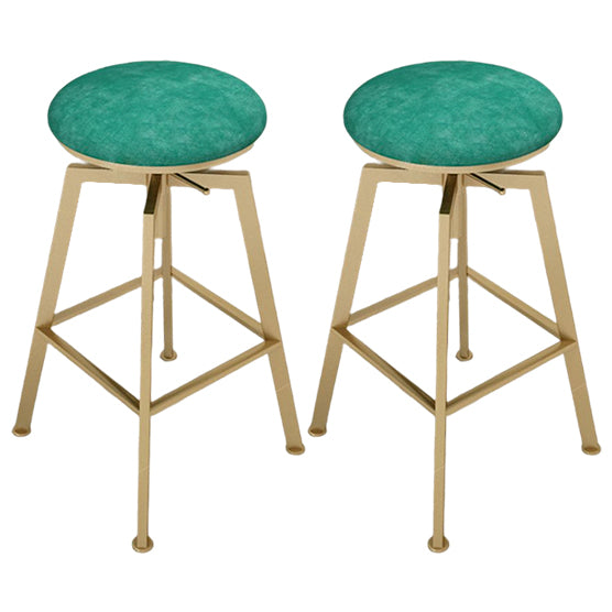 Cabresco de barra de estilo glamoroso con altura ajustable girando el asiento redondo del asiento en oro