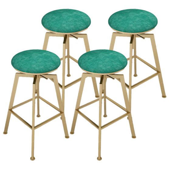Cabresco de barra de estilo glamoroso con altura ajustable girando el asiento redondo del asiento en oro