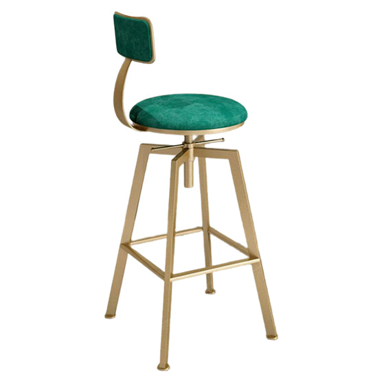 Cabresco de barra de estilo glamoroso con altura ajustable girando el asiento redondo del asiento en oro