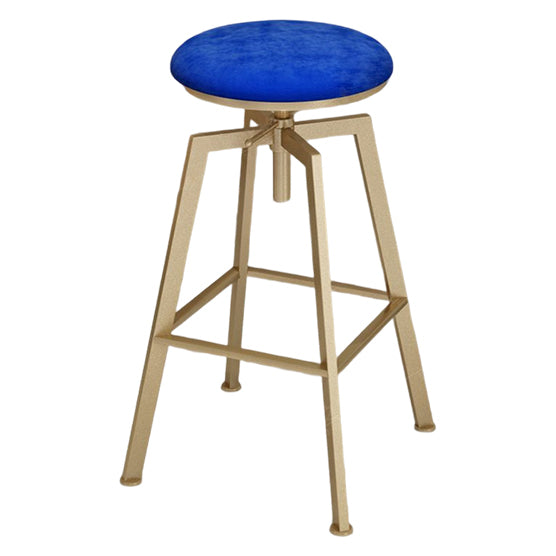 Cabresco de barra de estilo glamoroso con altura ajustable girando el asiento redondo del asiento en oro
