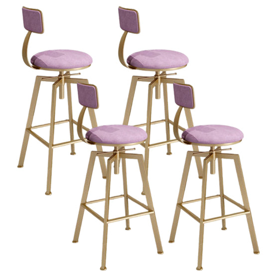 Cabresco de barra de estilo glamoroso con altura ajustable girando el asiento redondo del asiento en oro