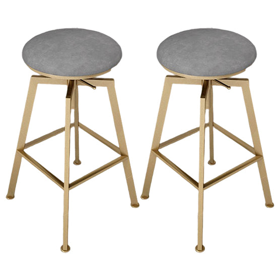 Cabresco de barra de estilo glamoroso con altura ajustable girando el asiento redondo del asiento en oro