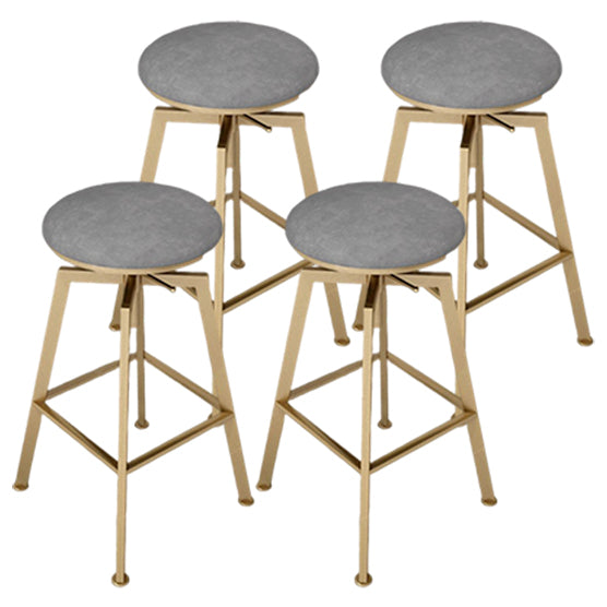 Cabresco de barra de estilo glamoroso con altura ajustable girando el asiento redondo del asiento en oro