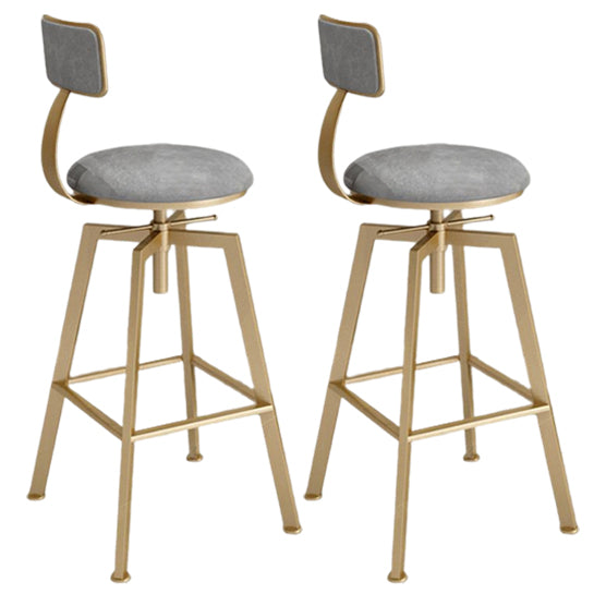 Cabresco de barra de estilo glamoroso con altura ajustable girando el asiento redondo del asiento en oro