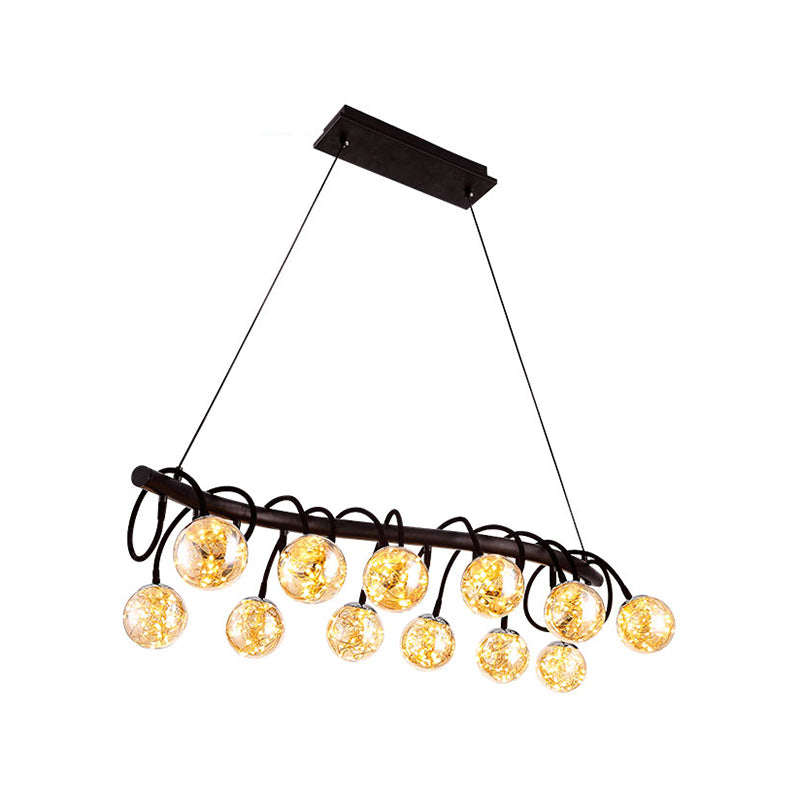 Zeitgenössische Inselleuchte Glasphere Island Lichter in Schwarz