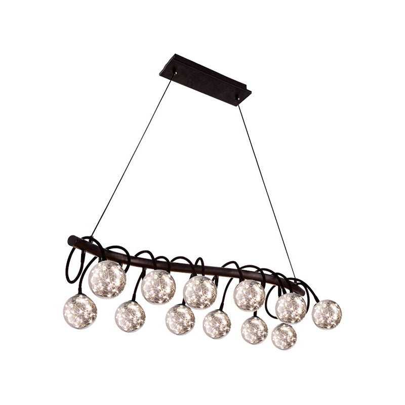 Zeitgenössische Inselleuchte Glasphere Island Lichter in Schwarz