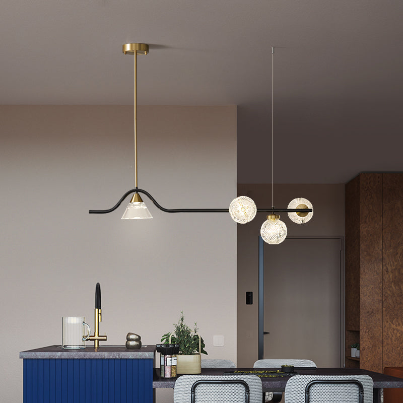 Contemporáneos de lámparas de la isla Sphere Sphere Island Lights para cocina