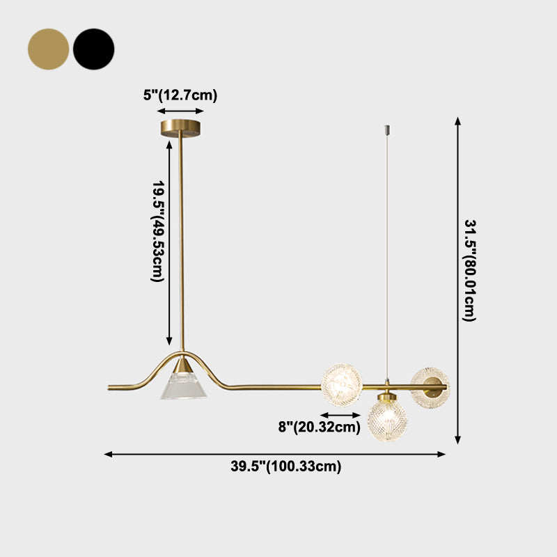 Contemporáneos de lámparas de la isla Sphere Sphere Island Lights para cocina