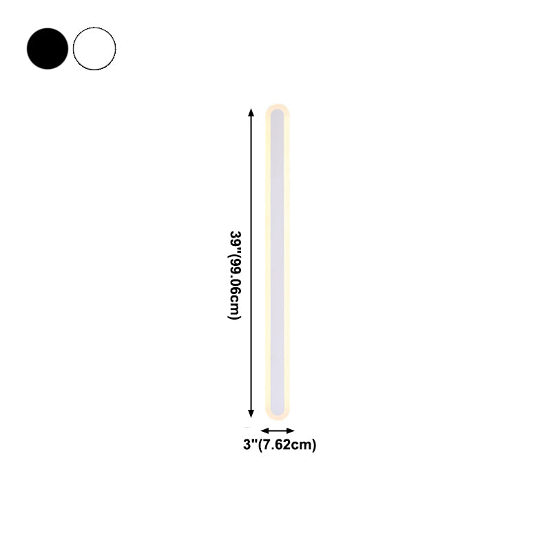 Lineare Form Metallwandbeleuchtung moderne 1-Licht-Wandleuchten
