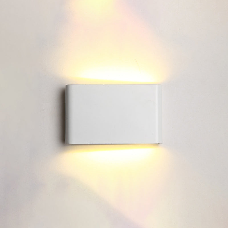 Acconde a parete in metallo a forma quadrata moderna illuminazione montata a 2 luci