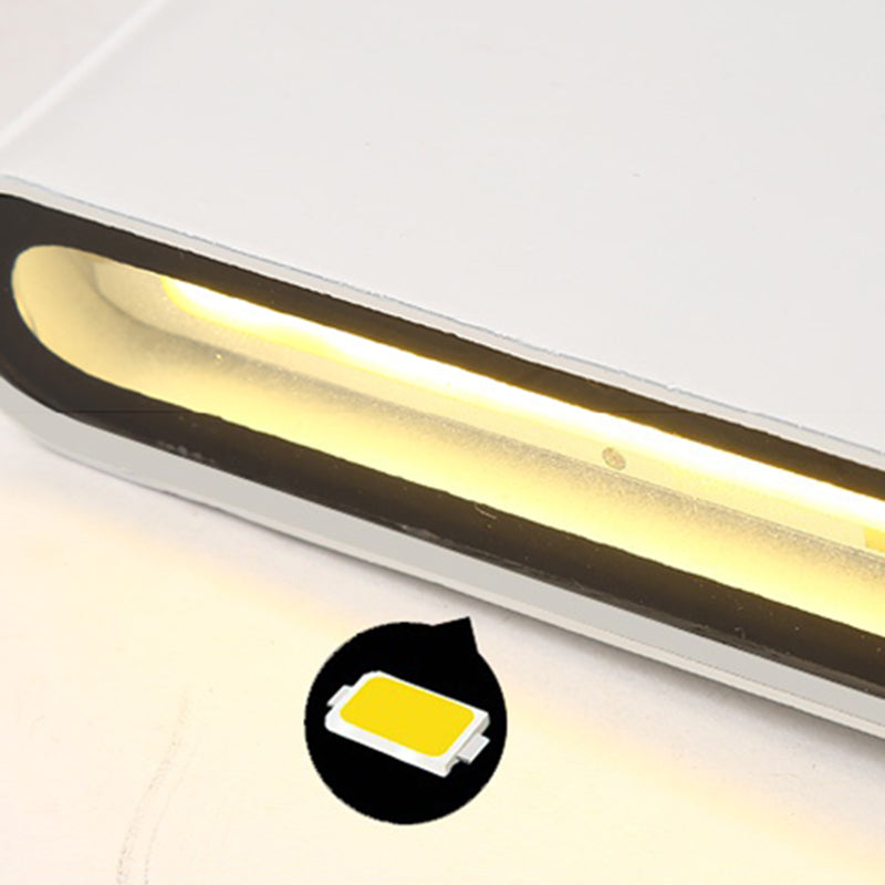 Acconde a parete in metallo a forma quadrata moderna illuminazione montata a 2 luci