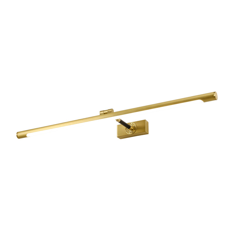 Linear Metal Wall Sconce Modern Style 1-Light Mirror Wall Mount Light Fixture