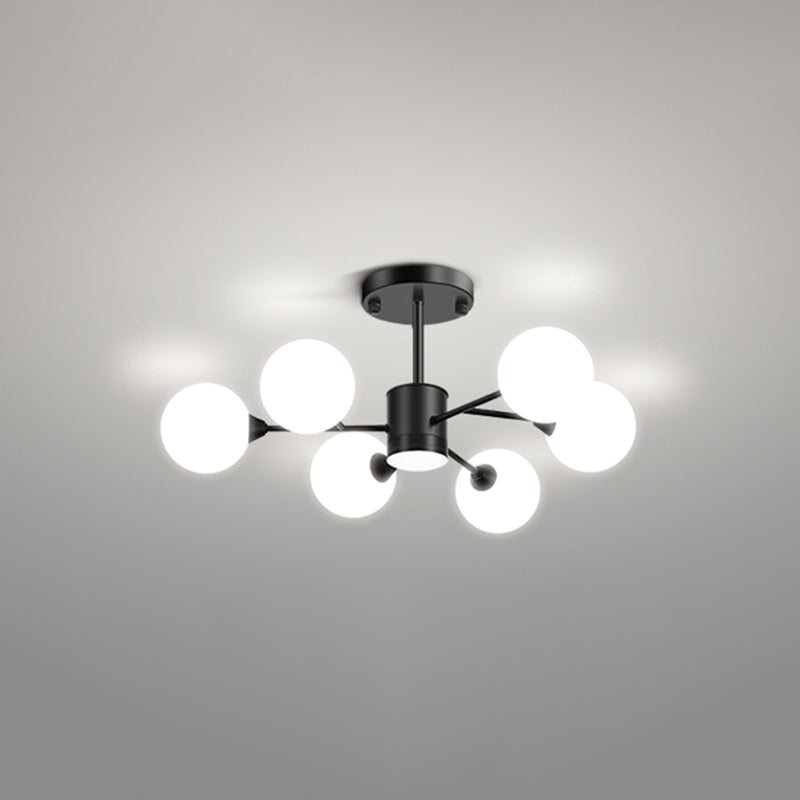 Black Glass Hanging Pendant Lights Modern Hanging Lamps for Living Room