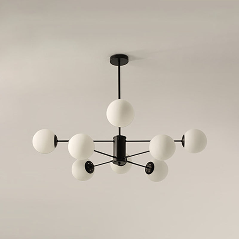 Modern Glass Ceiling Pendant Light Spherical Ceiling Hung Fixtures for Bedroom