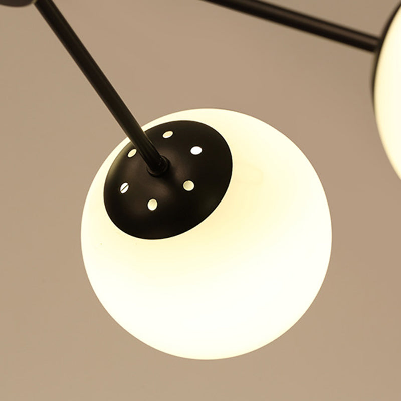 Modern Glass Ceiling Pendant Light Spherical Ceiling Hung Fixtures for Bedroom