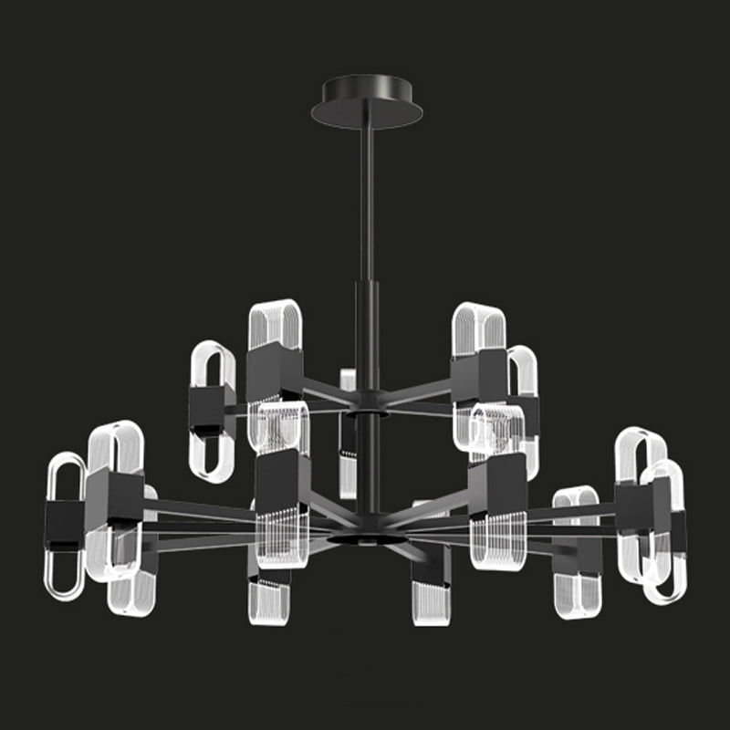 Living Room Modern Hanging Ceiling Lights Acrylic Sputnik Hanging Pendant Lamp
