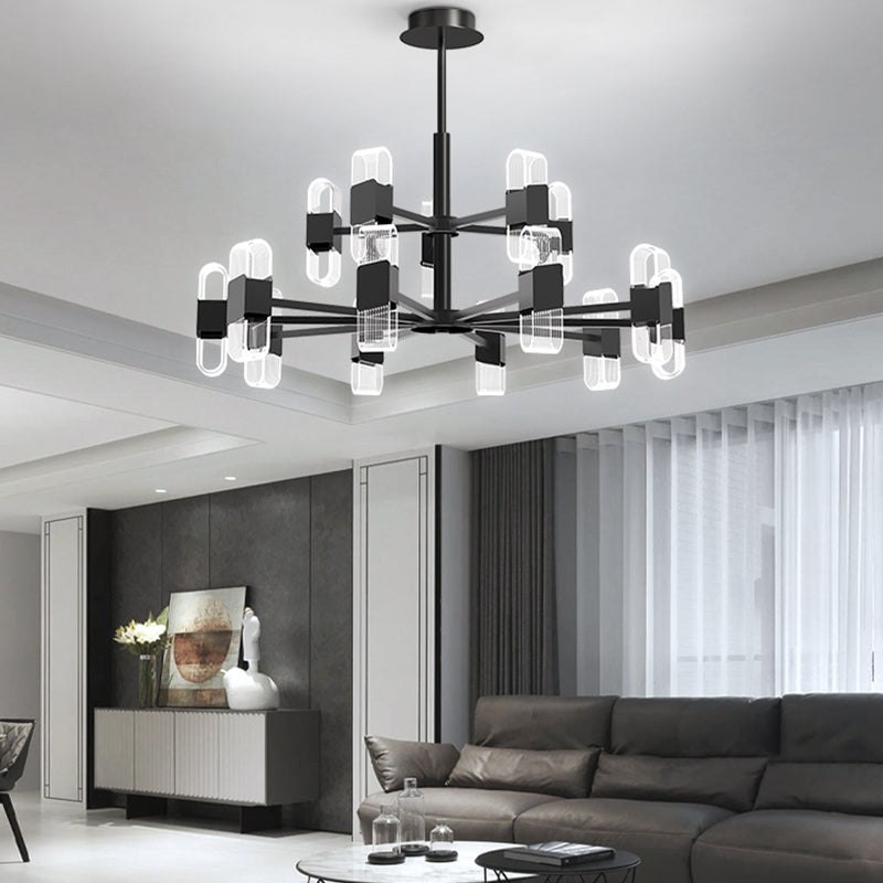 Living Room Modern Hanging Ceiling Lights Acrylic Sputnik Hanging Pendant Lamp