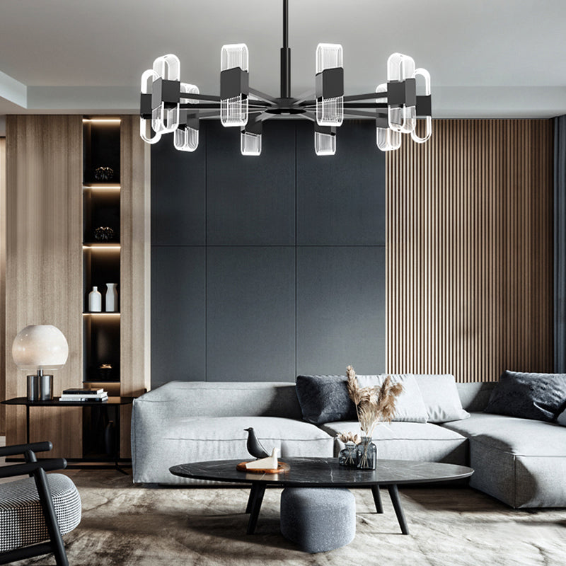 Living Room Modern Hanging Ceiling Lights Acrylic Sputnik Hanging Pendant Lamp