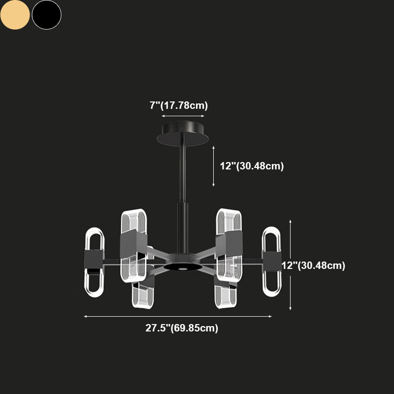 Living Room Modern Hanging Ceiling Lights Acrylic Sputnik Hanging Pendant Lamp