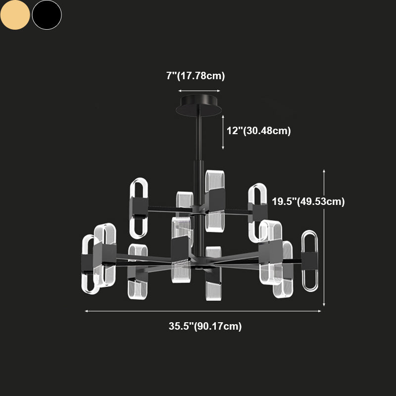 Living Room Modern Hanging Ceiling Lights Acrylic Sputnik Hanging Pendant Lamp