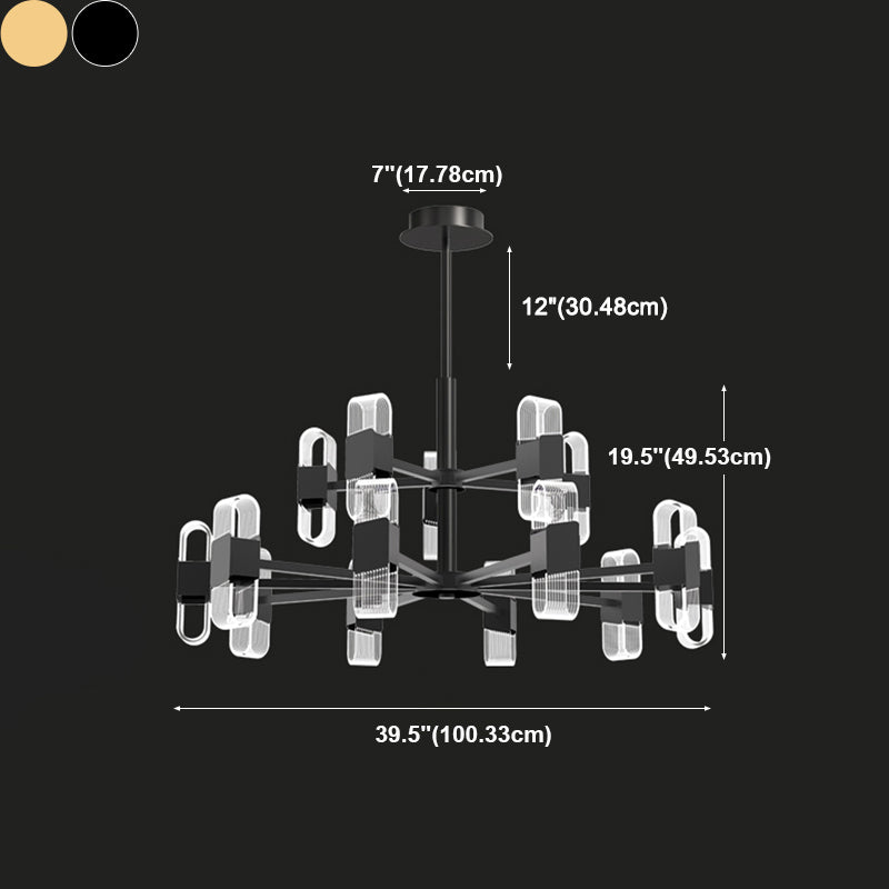 Living Room Modern Hanging Ceiling Lights Acrylic Sputnik Hanging Pendant Lamp