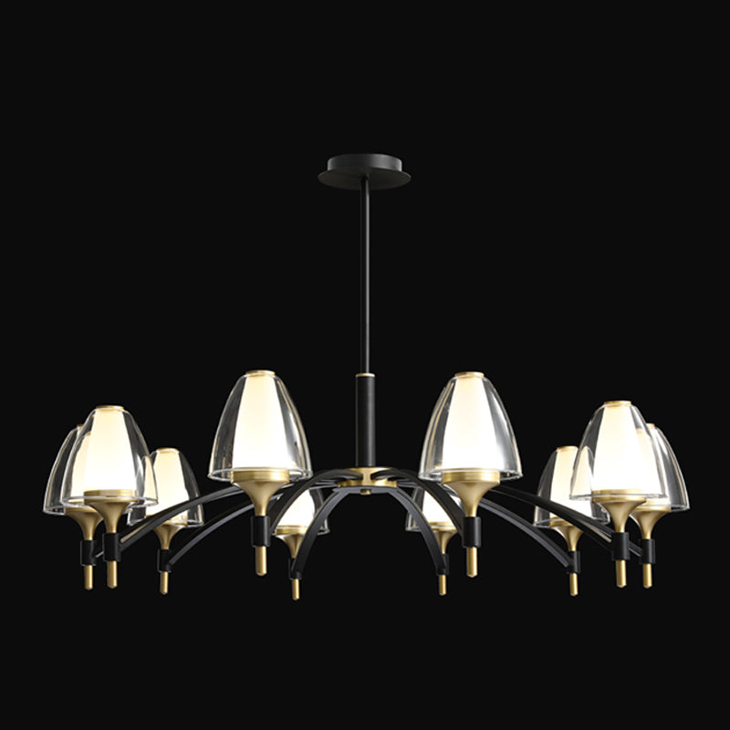 Schwarz Aluminium Anhänger Lichter Minimalismus Decke Anhänger Licht für Wohnzimmer