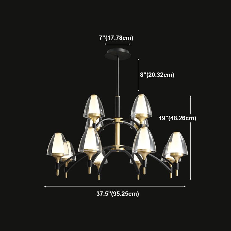 Schwarz Aluminium Anhänger Lichter Minimalismus Decke Anhänger Licht für Wohnzimmer