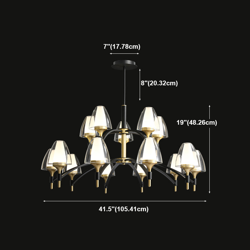 Schwarz Aluminium Anhänger Lichter Minimalismus Decke Anhänger Licht für Wohnzimmer