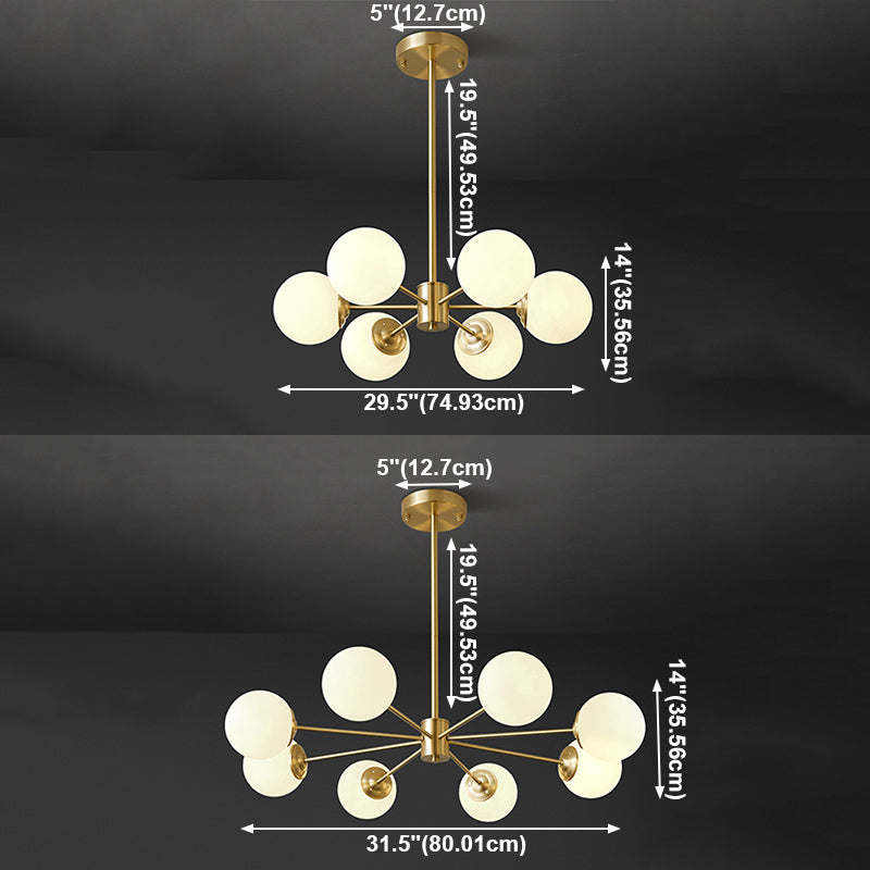 Contemporary Copper Pendant Light Global Hanging Light for Living Room