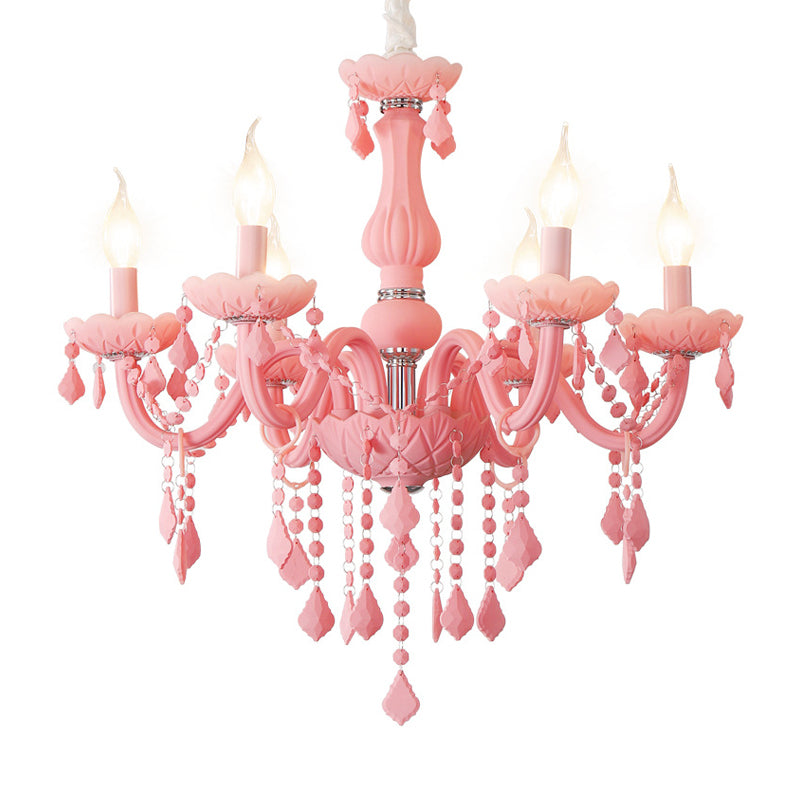 Multi Light Candle Hanging Pendant Modern Style Glass Hanging Lighting for Living Room