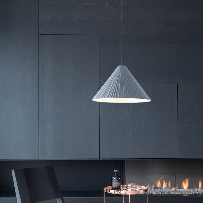 Forme du cône de ciment Lumières de suspension de macaron moderne 1 luminaire de support léger.