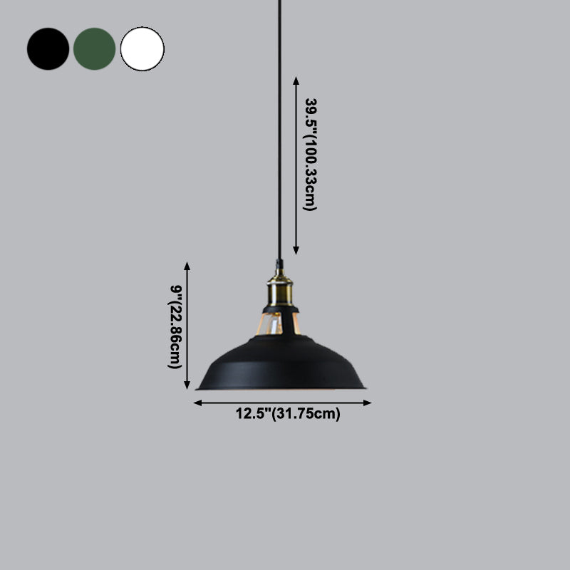 Wrought Iron Hanging Lamp Shop Barn Pendant Ceiling Light with 1 Light
