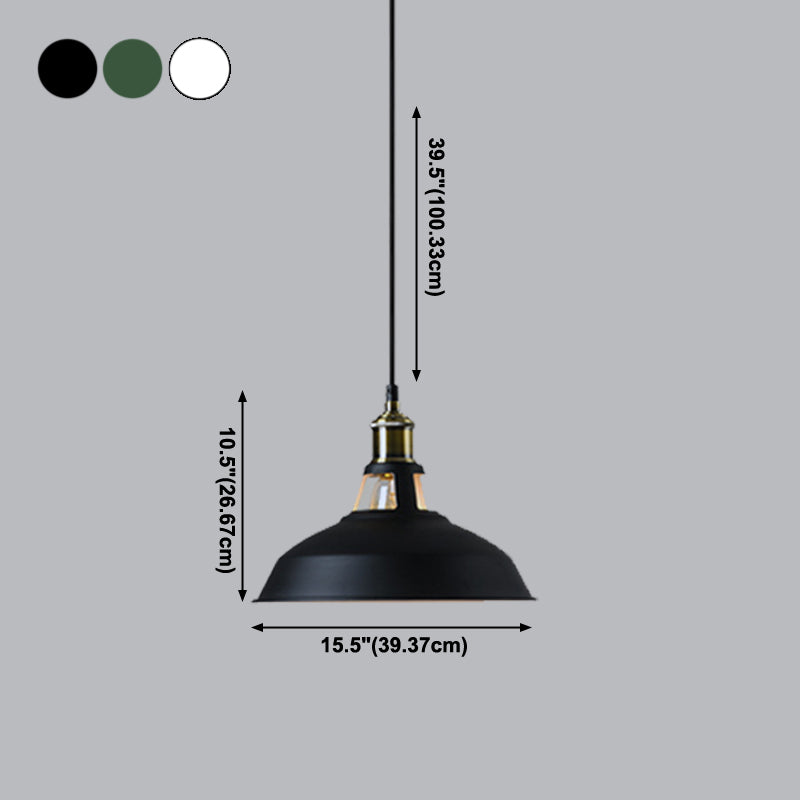 Wrought Iron Hanging Lamp Shop Barn Pendant Ceiling Light with 1 Light