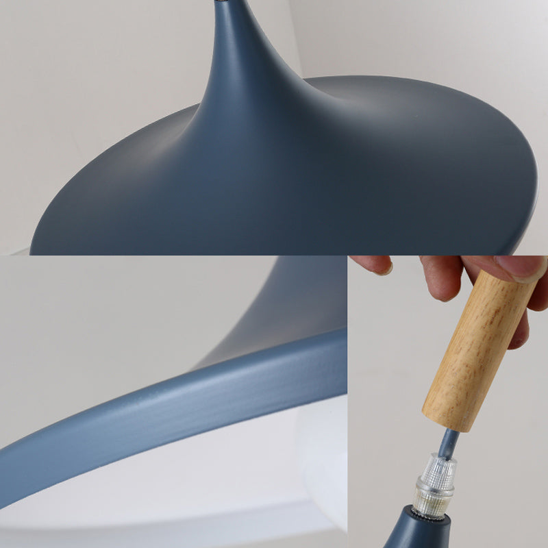 Aluminum 1-Light Pendant Lamp Creative Hanging Fixture for Dining Room