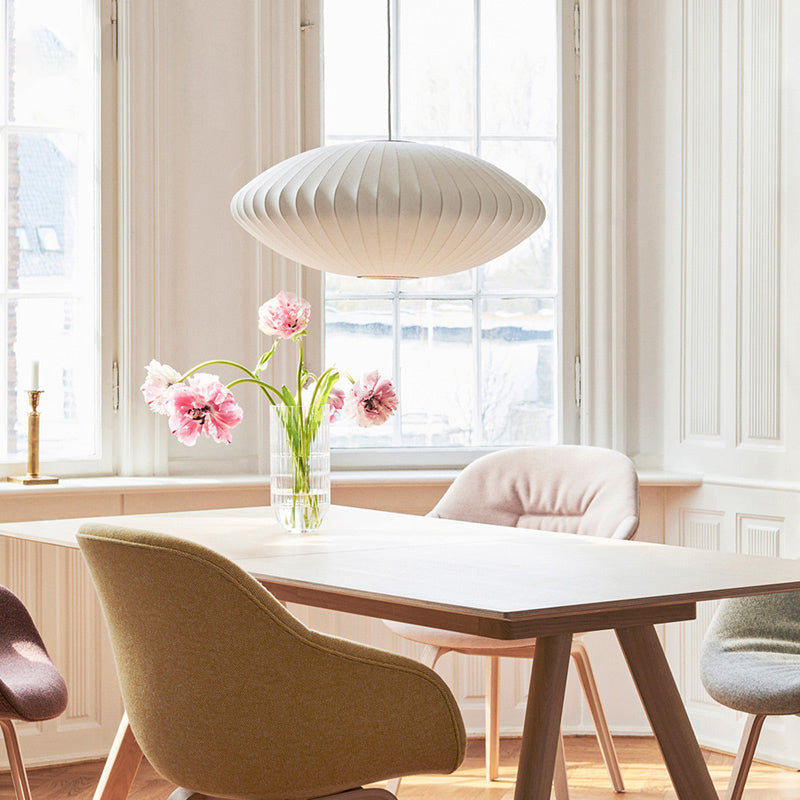 Kit d'éclairage ovale à la soie de soie et de lumière du plafond nordique blanc pour salle à manger