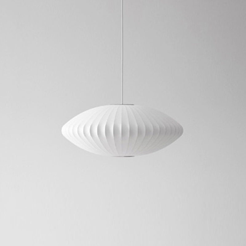 Kit d'éclairage ovale à la soie de soie et de lumière du plafond nordique blanc pour salle à manger