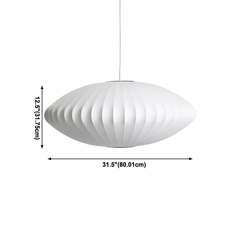 Kit d'éclairage ovale à la soie de soie et de lumière du plafond nordique blanc pour salle à manger