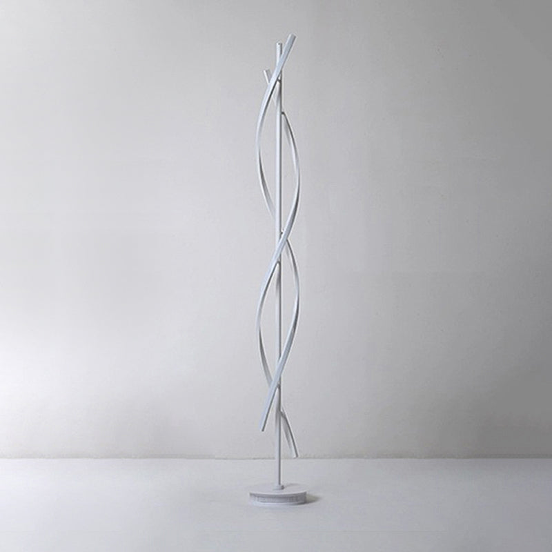 Metalen lineaire vorm vloerlamp Moderne stijl 2 lichten vloerlamp armatuur