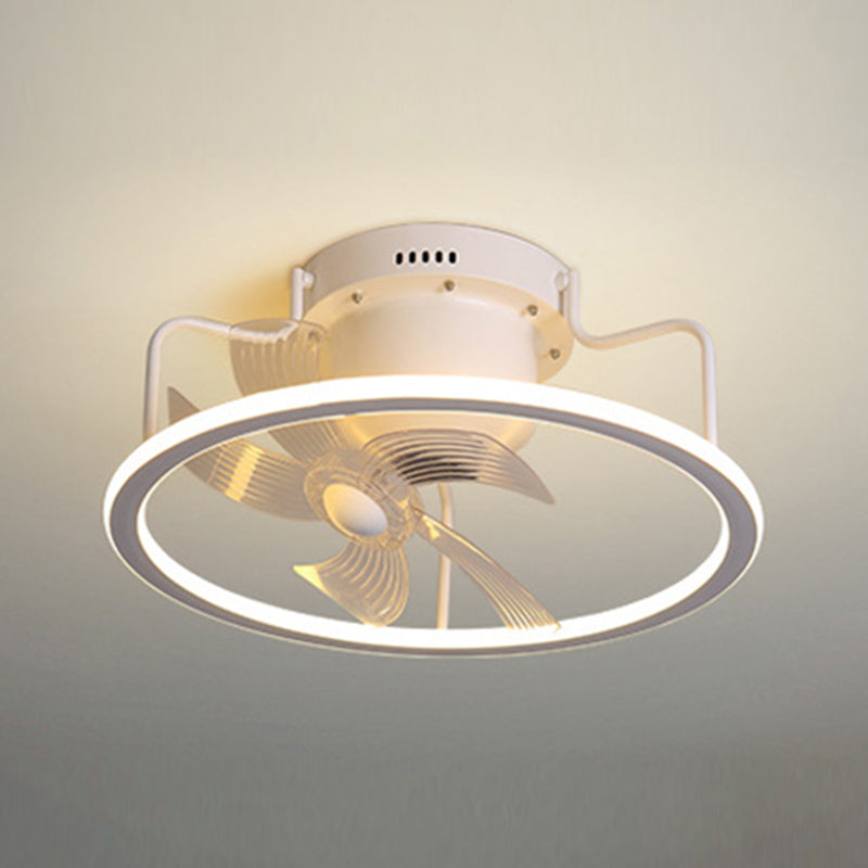 Modern Style Ceiling Fan Lighting Metal 1 Light Ceiling Fan Lamp for Bedroom
