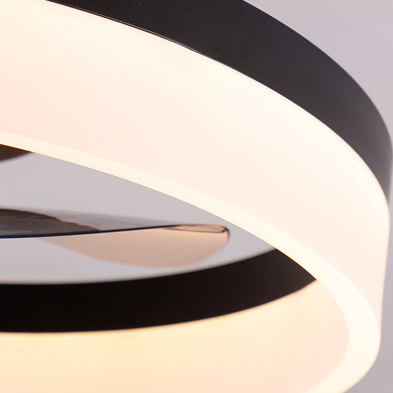 Moderne Deckenlüfterbeleuchtung Metal 1 Licht Deckenventilator für Schlafzimmer