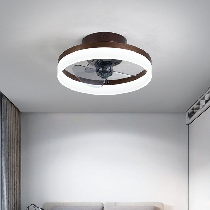 Modern Style Ceiling Fan Lighting Metal 1 Light Ceiling Fan Lamp for Bedroom