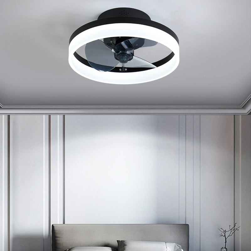 Modern Style Ceiling Fan Lighting Metal 1 Light Ceiling Fan Lamp for Bedroom