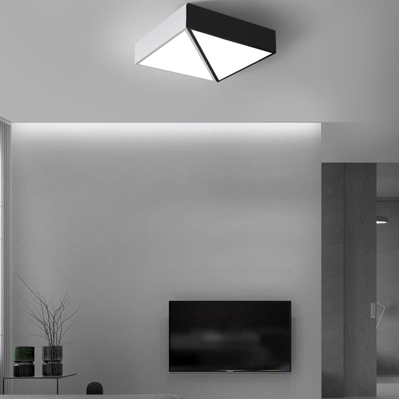 Triangle Bedroom Flush Mount Ceiling Light Metal LED Simple Ceiling Mount Light Fixture