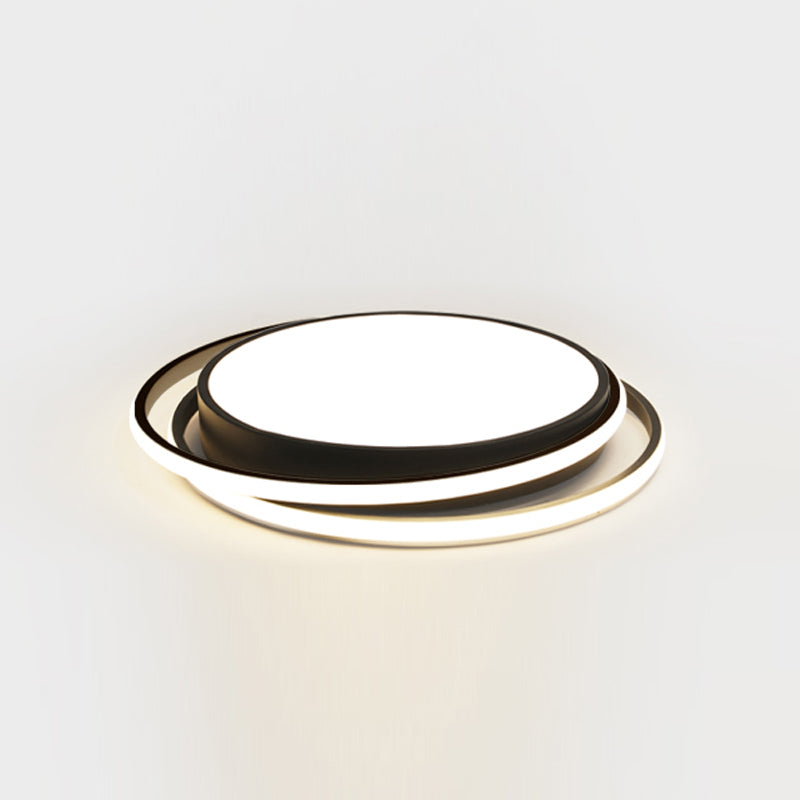 Black Simplicity Flush Mount Ceiling Lighting Fixture LED Ceiling Mounted Light
