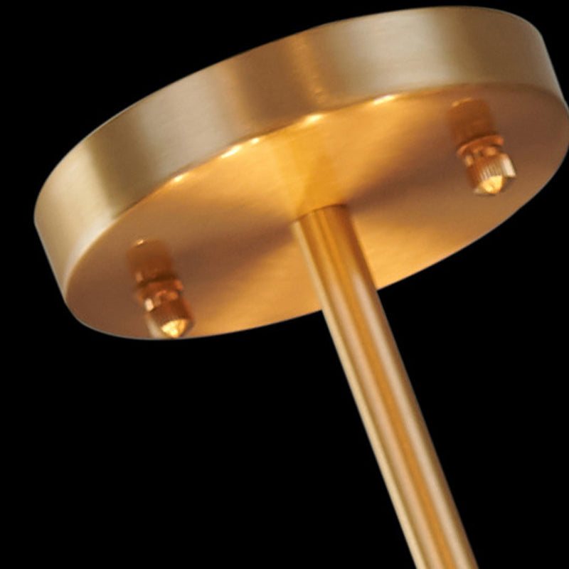 American Style Hanging Chandelier Metal Glass Chandelier in Gold for Hotel Restaurant