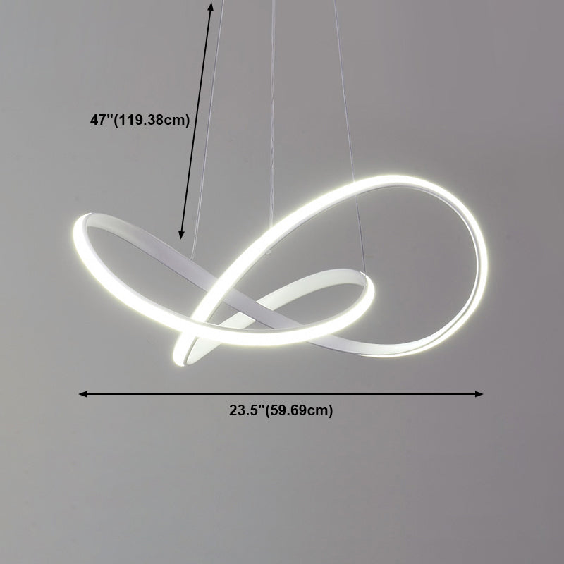 Lámpara lineal blanca lámpara moderna una luz LED LIGHT para dormitorio