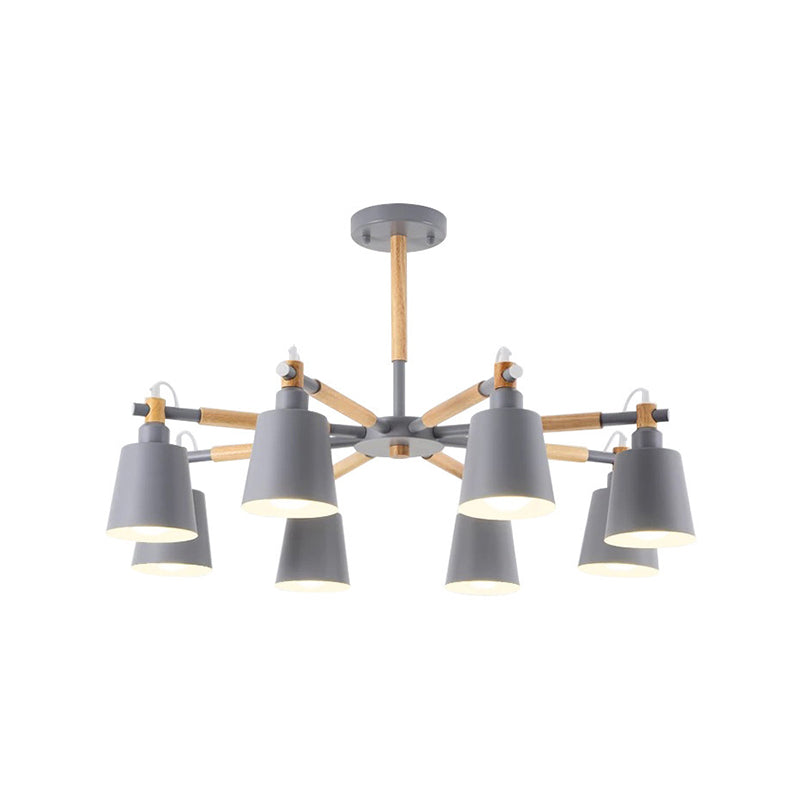 Nordic Multi Head Macron Chandelier Metal Chandelier Lighting Fixtures for Bedroom