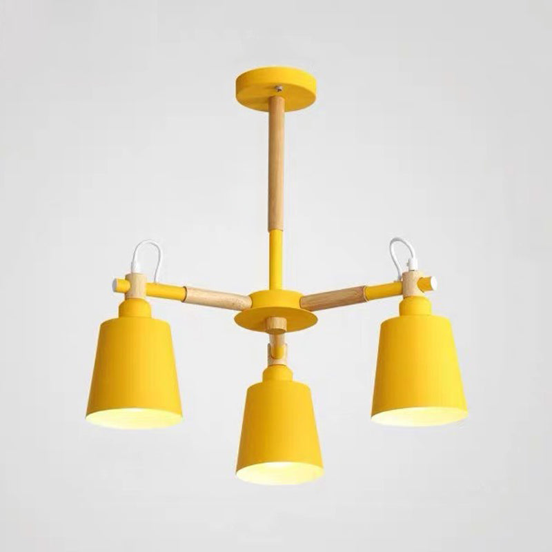 Nordic Multi Head Macron Chandelier Metal Chandelier Lighting Fixtures for Bedroom