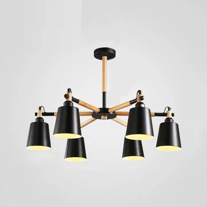 Nordic Multi Head Macron Chandelier Metal Chandelier Lighting Fixtures for Bedroom