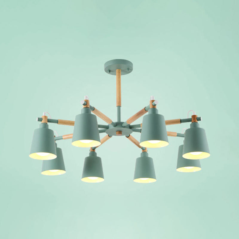 Nordic Multi Head Macron Chandelier Metal Chandelier Lighting Fixtures for Bedroom